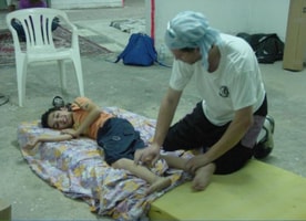טיפול בילד במקלט, בזמן לחימה בצפון